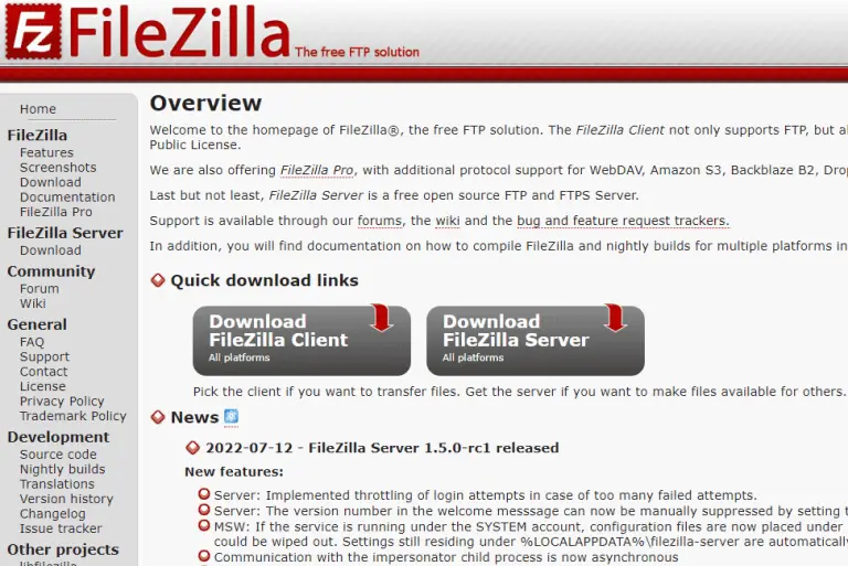 filezilla