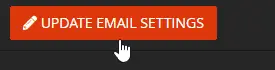 Pulsante Update Email Settings di cPanel per salvare la nuova password