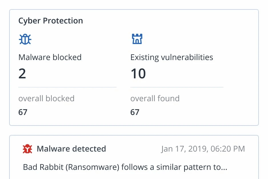 Acronis Cyber Protection Anti ransomware